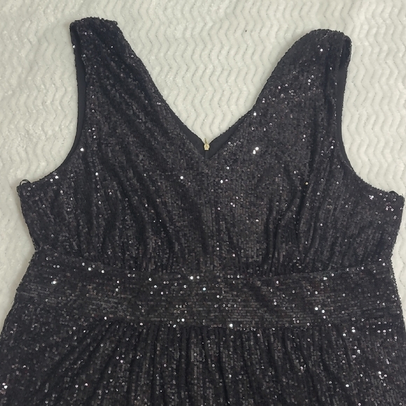 Draper James Sparkly Women's Plus Size 20W Black Sequin Sleeveless Dress - Picture 8 of 9